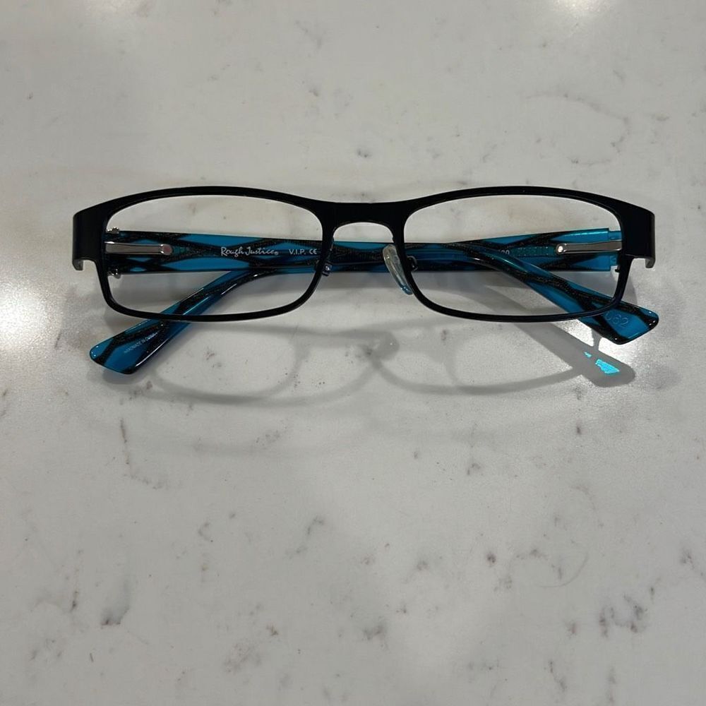 Rough Justice black & Blue, children’s eyeglass frames
